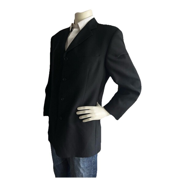 HUGO BOSS Sokrates Men's 42R Blazer Textured Wool Black Sport Jacket Made In USA - Picture 1 of 13